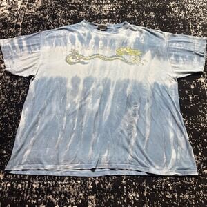 Vintage Jimmy'Z Na Pali Dragon Tie Dye Graphic T-Shirt Mens XL Blue Skater 90s